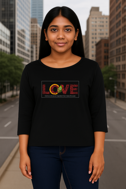 Krishna Love – Full Sleeve Women’s T-Shirt - SanatanSoul