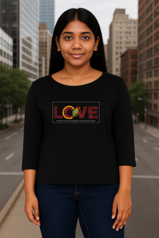 Krishna Love – Full Sleeve Women’s T-Shirt - SanatanSoul