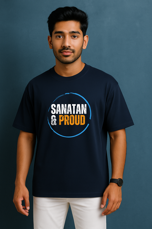 "Sanatan and Proud" – Graphic Unisex Oversized T-Shirt - SanatanSoul
