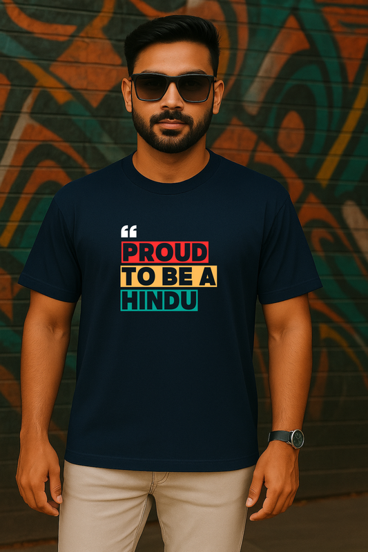 Proud to Be Hindu T-Shirt — Sanatani Spiritual Oversized Premium Tee for Men & Women - SanatanSoul