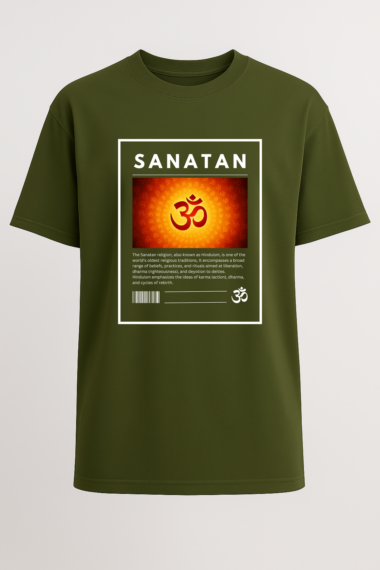 SANATAN Oversized Unisex cotton T-Shirt – “ॐ Eternal Dharma” Premium Hindu Edition - SanatanSoul