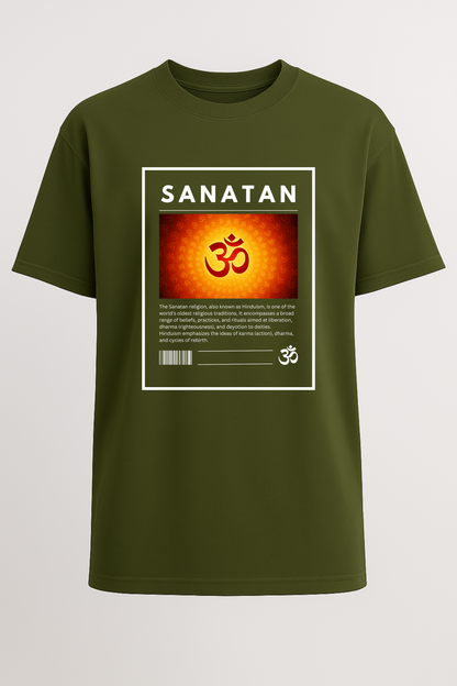 SANATAN Oversized Unisex cotton T-Shirt – “ॐ Eternal Dharma” Premium Hindu Edition - SanatanSoul