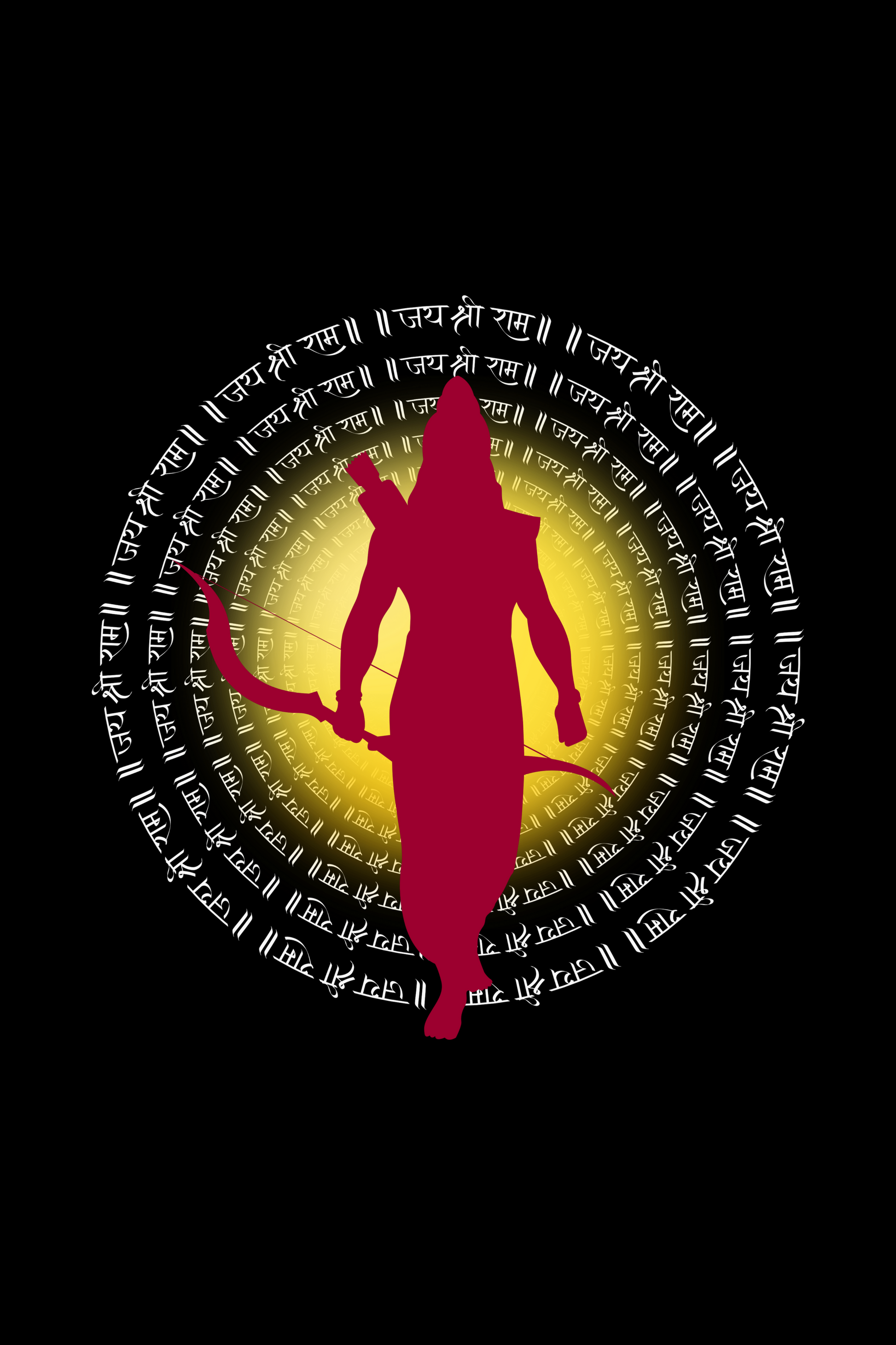 Jai Shree Ram round neck cotton T-Shirt — Sanatani Hindu Spiritual Tee for Men & Women - SanatanSoul