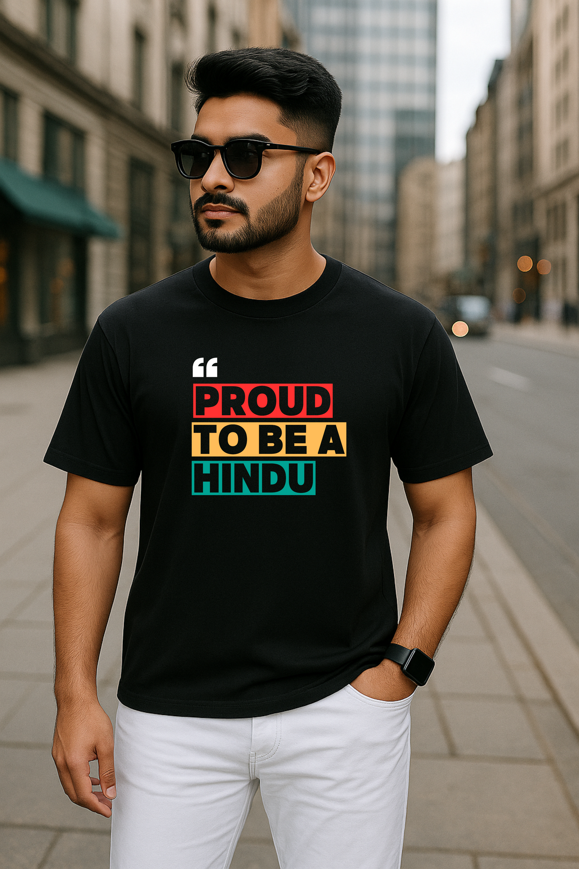 Proud to Be Hindu T-Shirt — Sanatani Spiritual Oversized Premium Tee for Men & Women - SanatanSoul